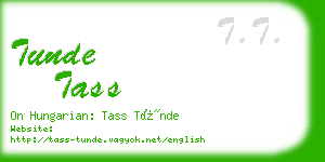 tunde tass business card